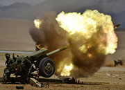 Stunning moments when PLA antiaircraft guns fire