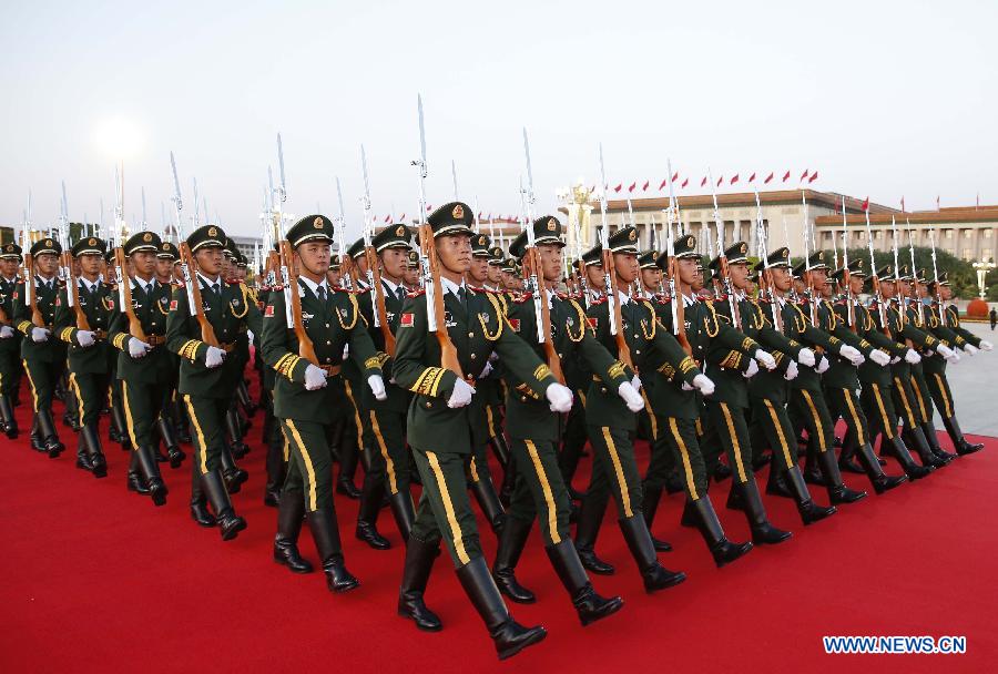 Panorama of China's V-day parade