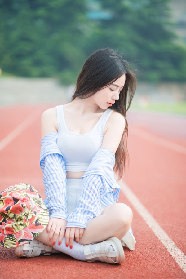 Campus belle of Central China Normal University