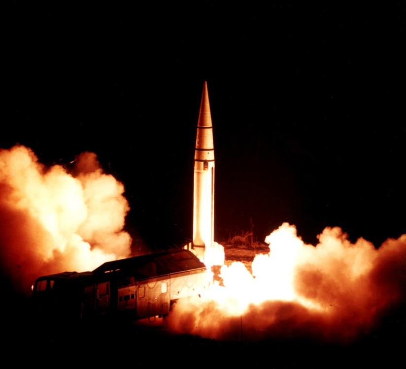 Spectacular rockets launch scenes