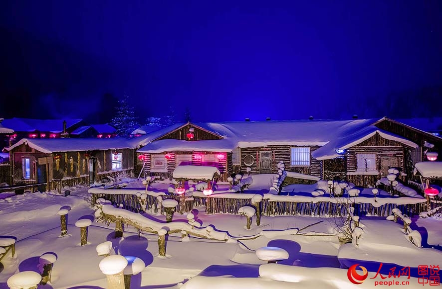 The most beautiful town of snow in China