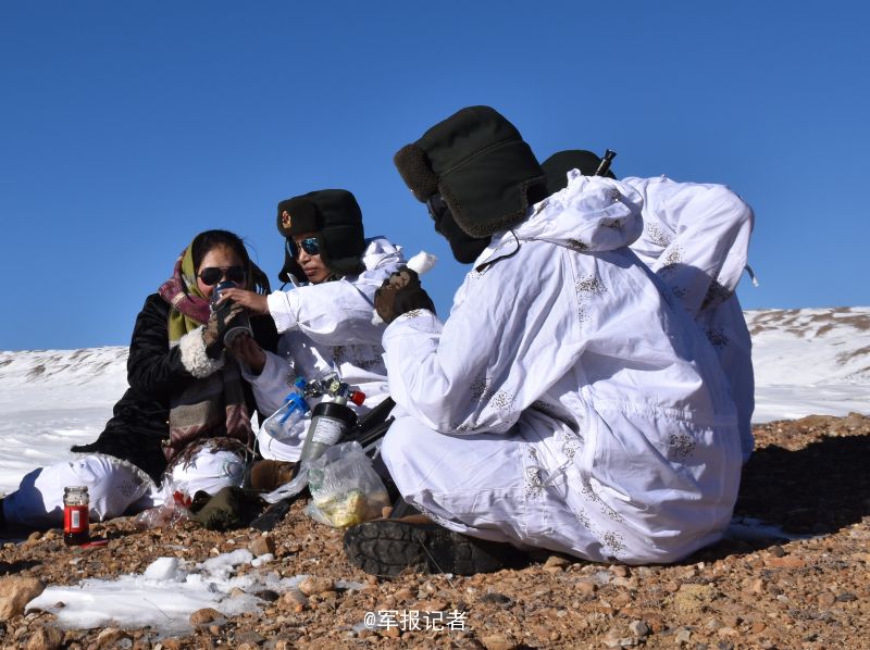 Military wife accompanies husband on Valentine's Day patrol mission