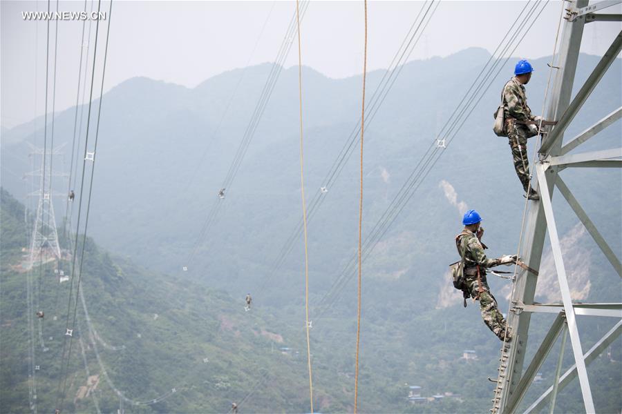 Power transmission project completed in construction in SW China