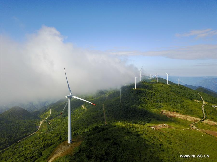 Bird's-eye view of national geological park in SW China's Chongqing