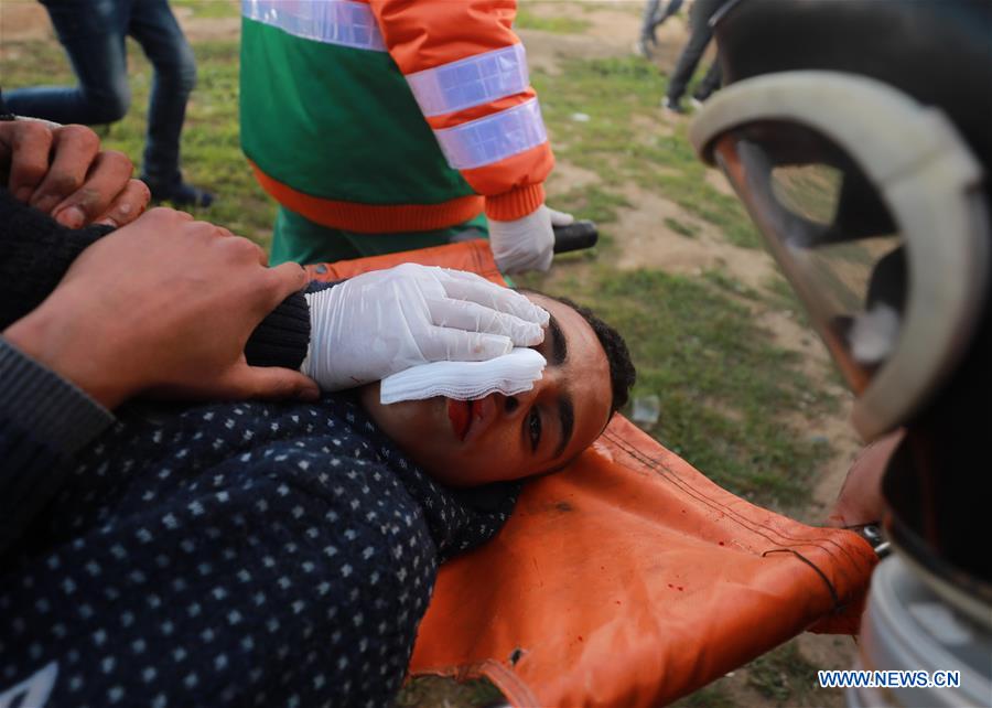 Palestinians join weekly anti-Israel rallies in eastern Gaza, clash with Israeli soldiers