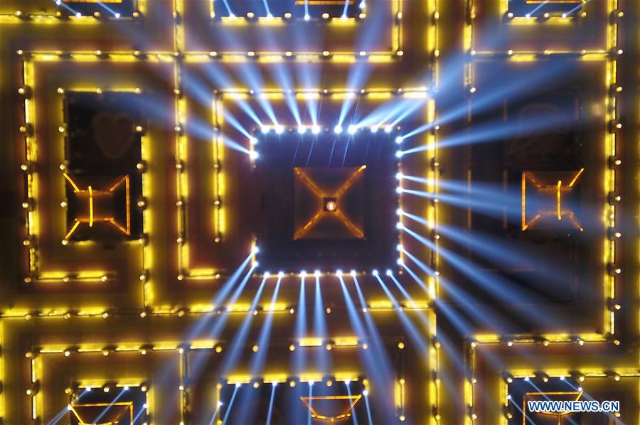 In pics: lamp display in Zhangye, Gansu