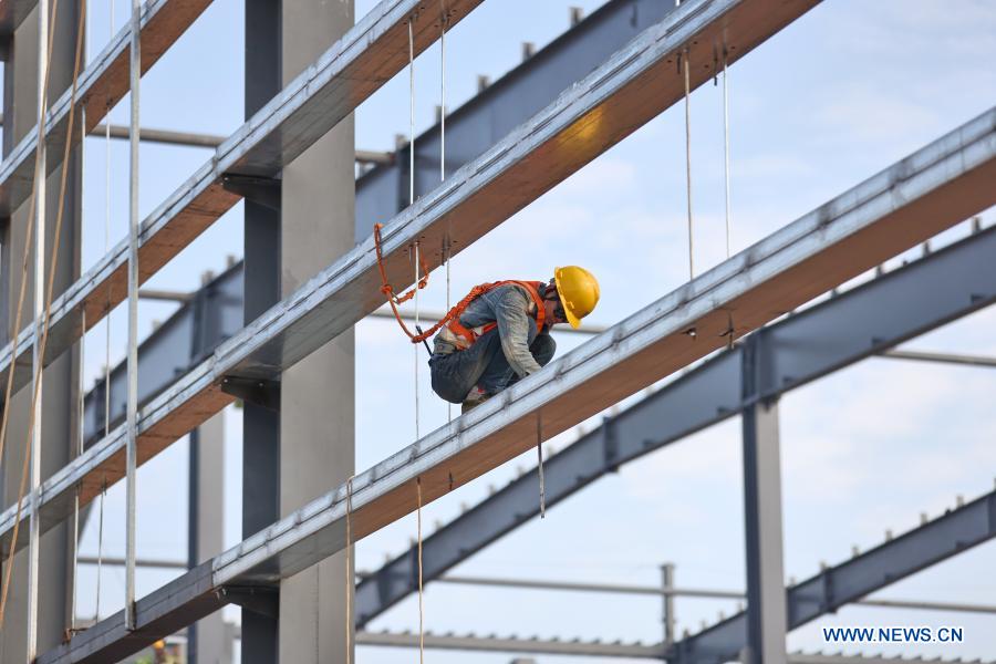 In pics: construction site of aero-engine maintenance base in Haikou