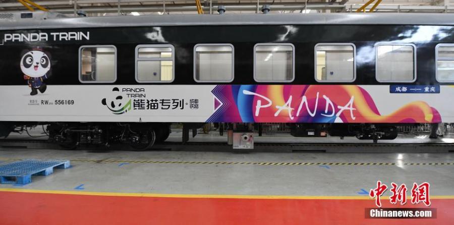 Take a look at panda-themed train in southwest China