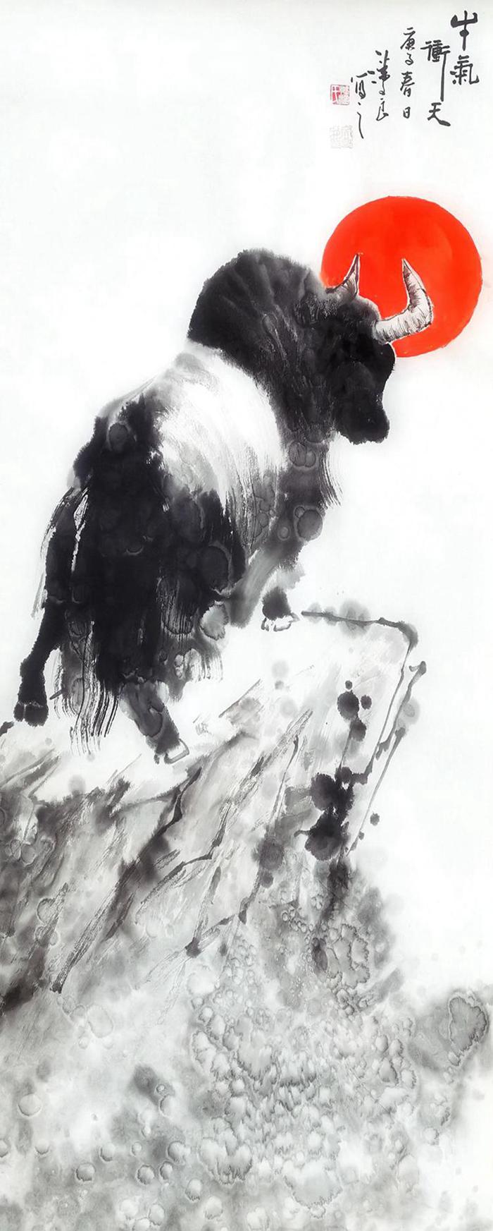 Check out these water-ink paintings to welcome the Year of the Ox