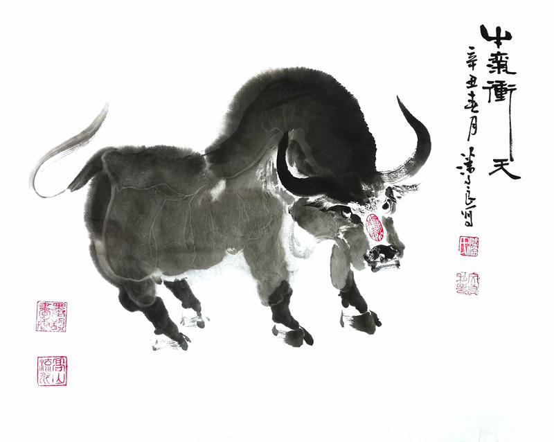 Check out these water-ink paintings to welcome the Year of the Ox