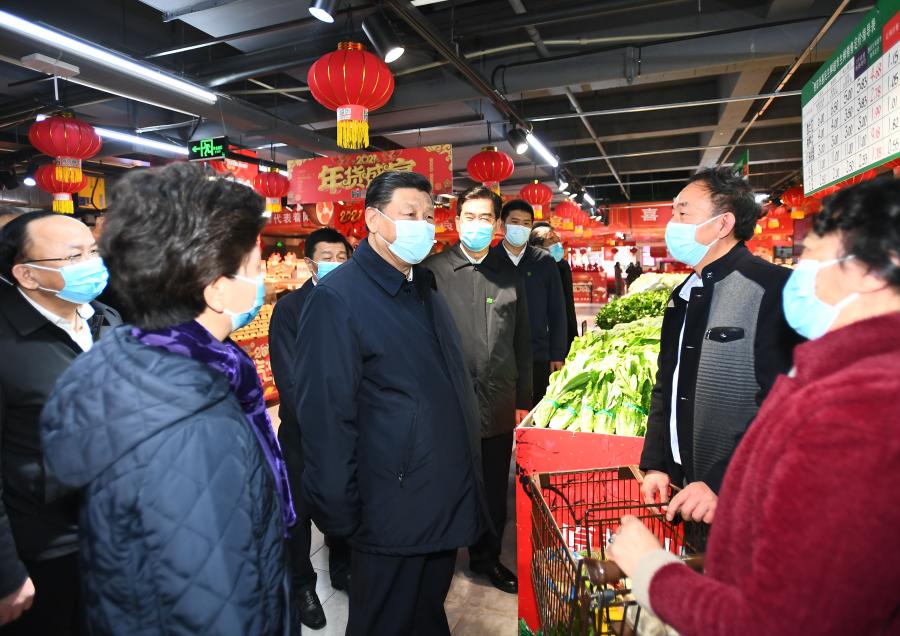 Xi visits supermarket, residential community in Guiyang