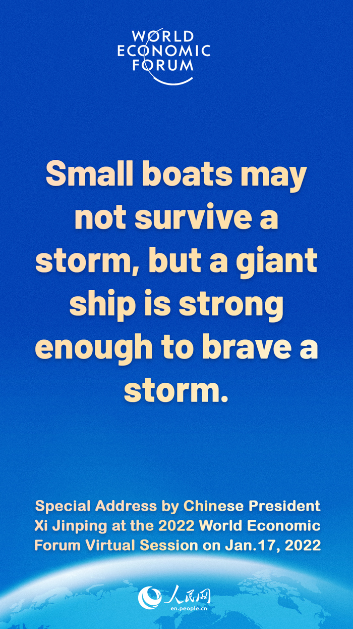 Infographics: Highlights of Special Address by Chinese President Xi Jinping at the 2022 World Economic Forum Virtual Session