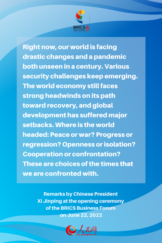 Infographics: Xi offers answers to questions of the times at BRICS forum