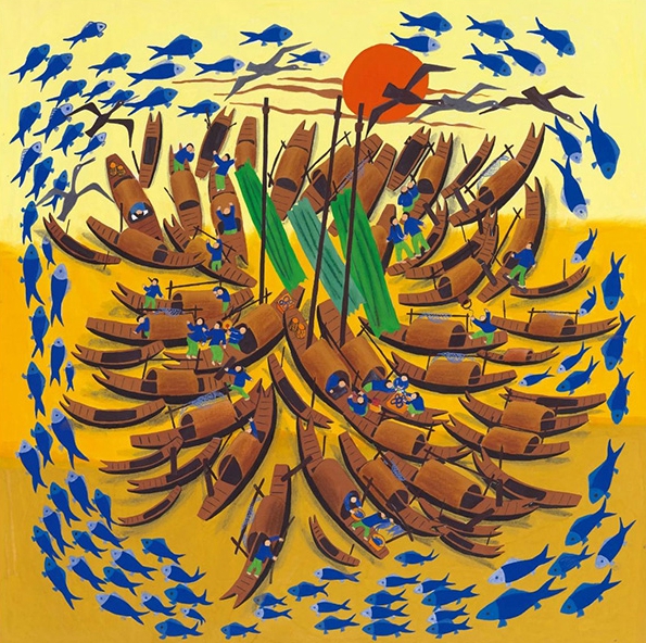 Farmer paintings depict bountiful harvests