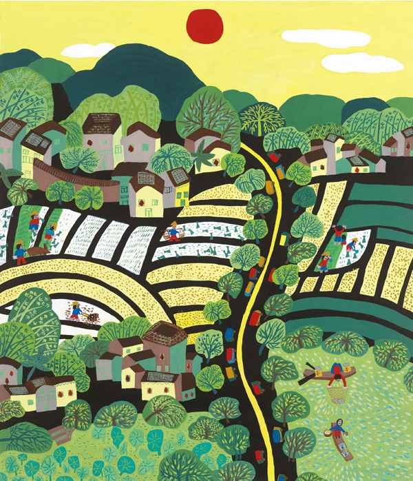 Farmer paintings depict bountiful harvests