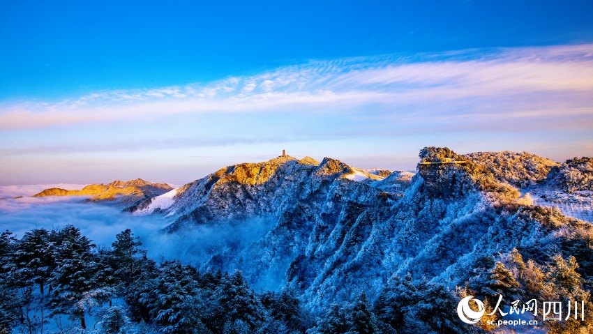 Bashan Grand Canyon in SW China's Sichuan blanketed in snow