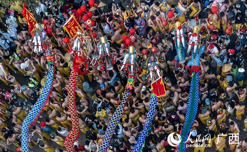 Firecracker Dragon Festival held in Binyang, S China's Guangxi