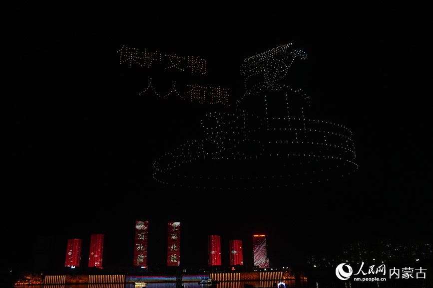 Drone, firework, musical fountain performances staged in Inner Mongolia's Ordos