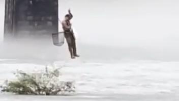 Aerial rescue as community spirit soars