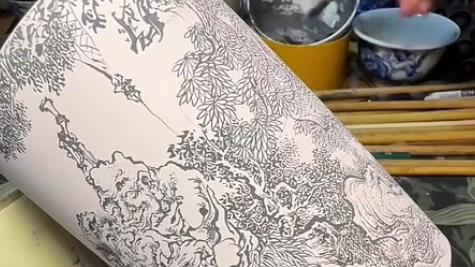 Ceramic cup painting