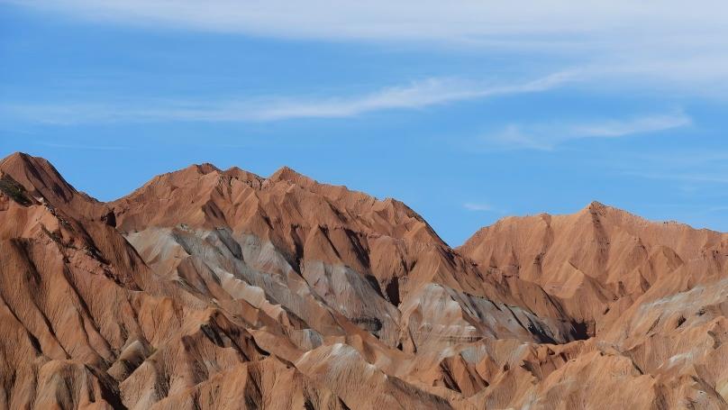 Stunning views of Danxia landform at Guide National Geopark in NW China's Qinghai