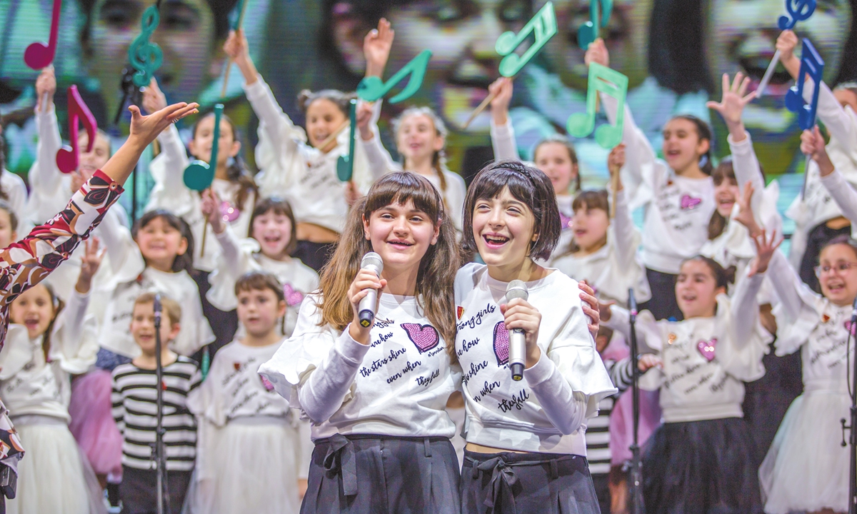 The Little Choir of Antoniano perform in Shanghai on December 31, 2019. Photo: Shan Jie/GT