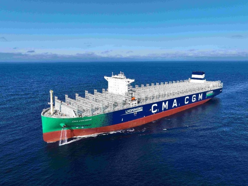 The 24,000 20-foot equivalent units (TEUs) dual-fuel vessel. Photo: Screenshot from a post on the official WeChat account of Science and Technology Daily.