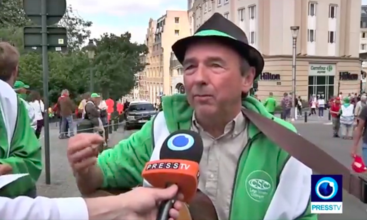 Photo:Screeshot of Press TV interview