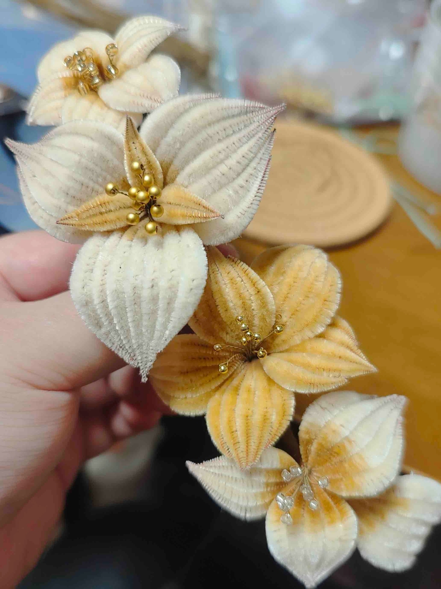 Yang Song's works of the velvet crafting photo: Courtesy of the Yang Song