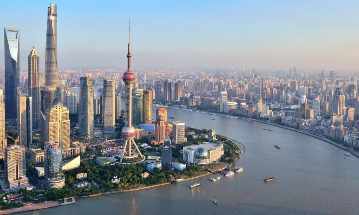 Lujiazui area in Shanghai Photo:Xinhua
