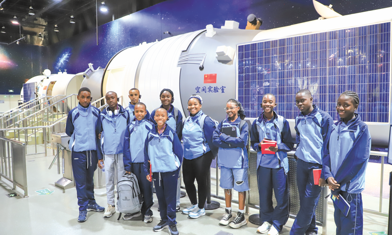 Generation Z students from Namibia visit the China Science and Technology Museum in Beijing on September 23, 2025. Photo: Courtesy of CNNC